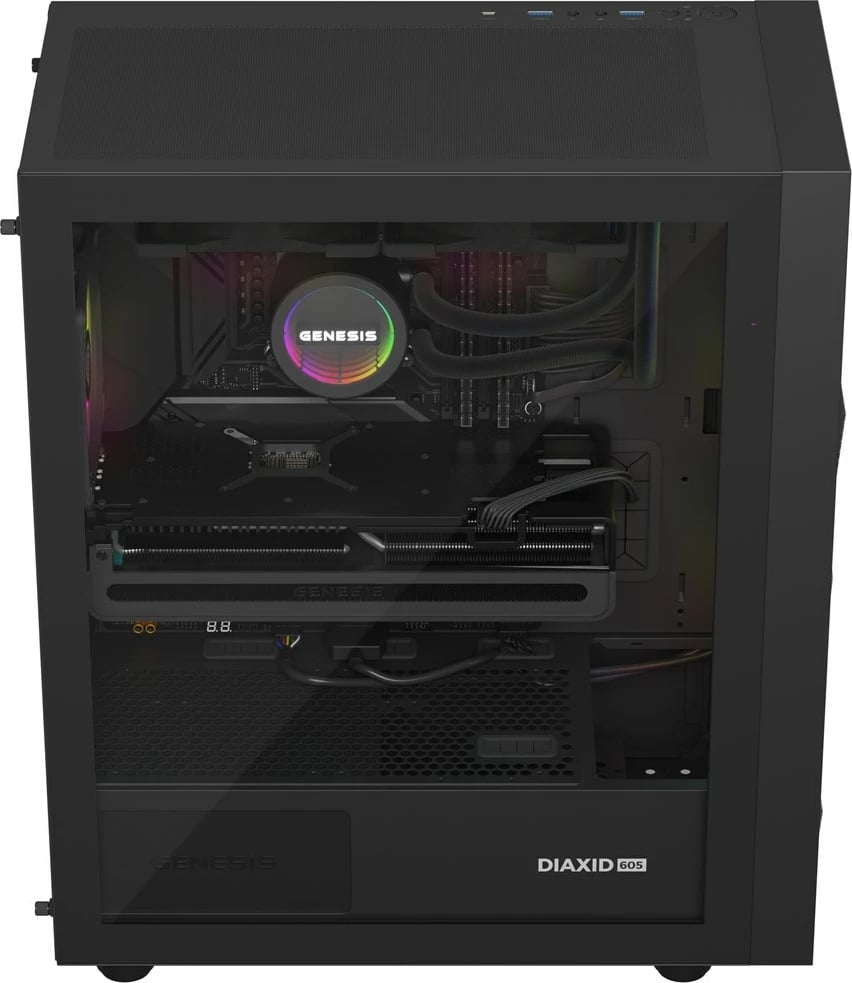 Kasë ftohëse me ujë GENESIS NLG-2319 për procesor, 2 ventilatorë, RGB, e zezë