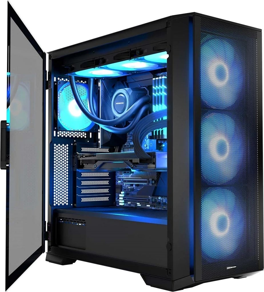 Kasë MODECOM HORIZON ARGB Flow MIDI USB 3.0 X 2 CYPE-C, e zezë