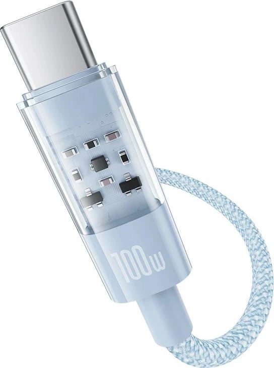 Kabllo Baseus Gem USB A në USB C, 2 m, 100 W, Kaltër