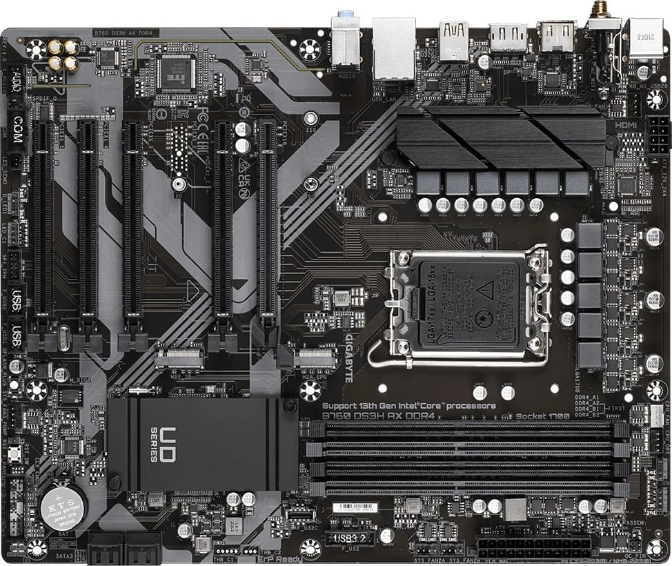 Pllakë amë Gigabyte B760 DS3H AX DDR4, Intel B760 Express LGA 1700 ATX