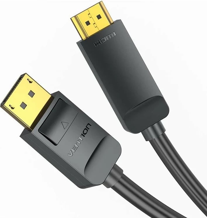 Kabëll Vention DisplayPort/HDMI, 3m, 4K, i zi