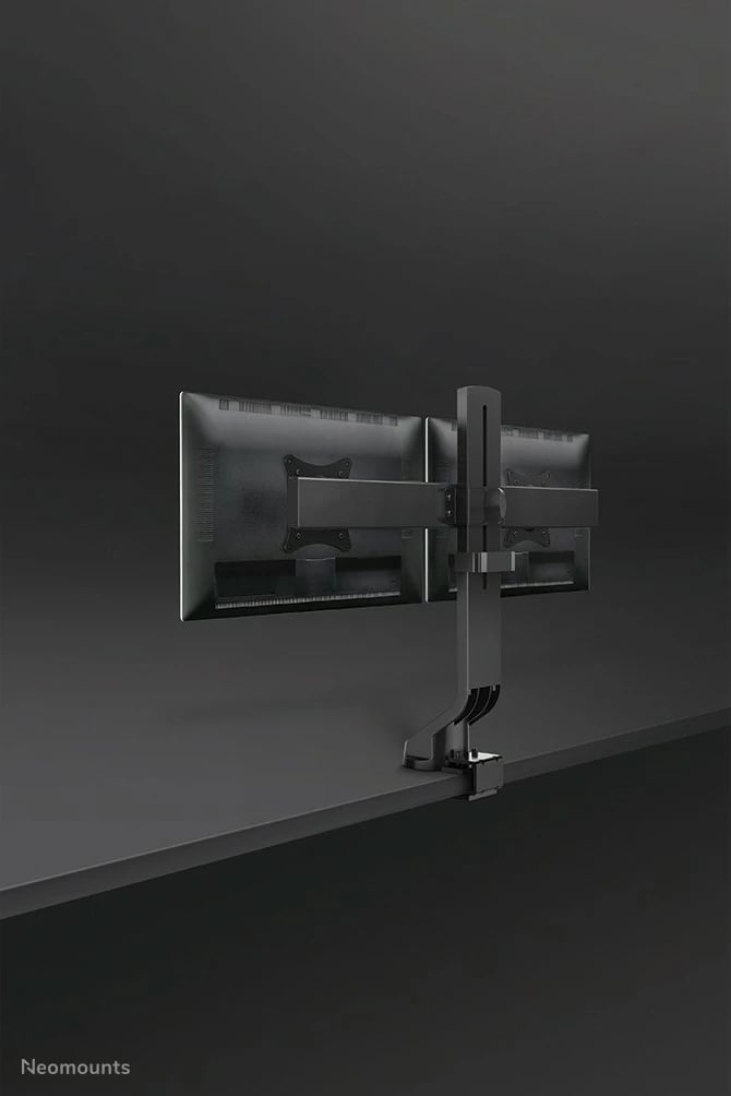 Mbajtës tavoline Neomounts FPMA-D860DBLACK, 2 ekrane, 27", i zi