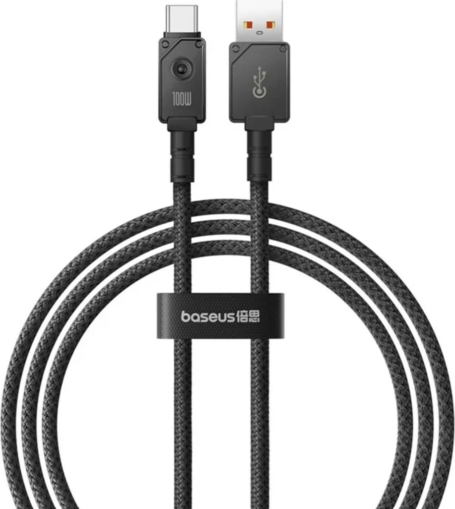 Kabllo USB Baseus Unbreakable 1 m, USB A në USB C, E zezë