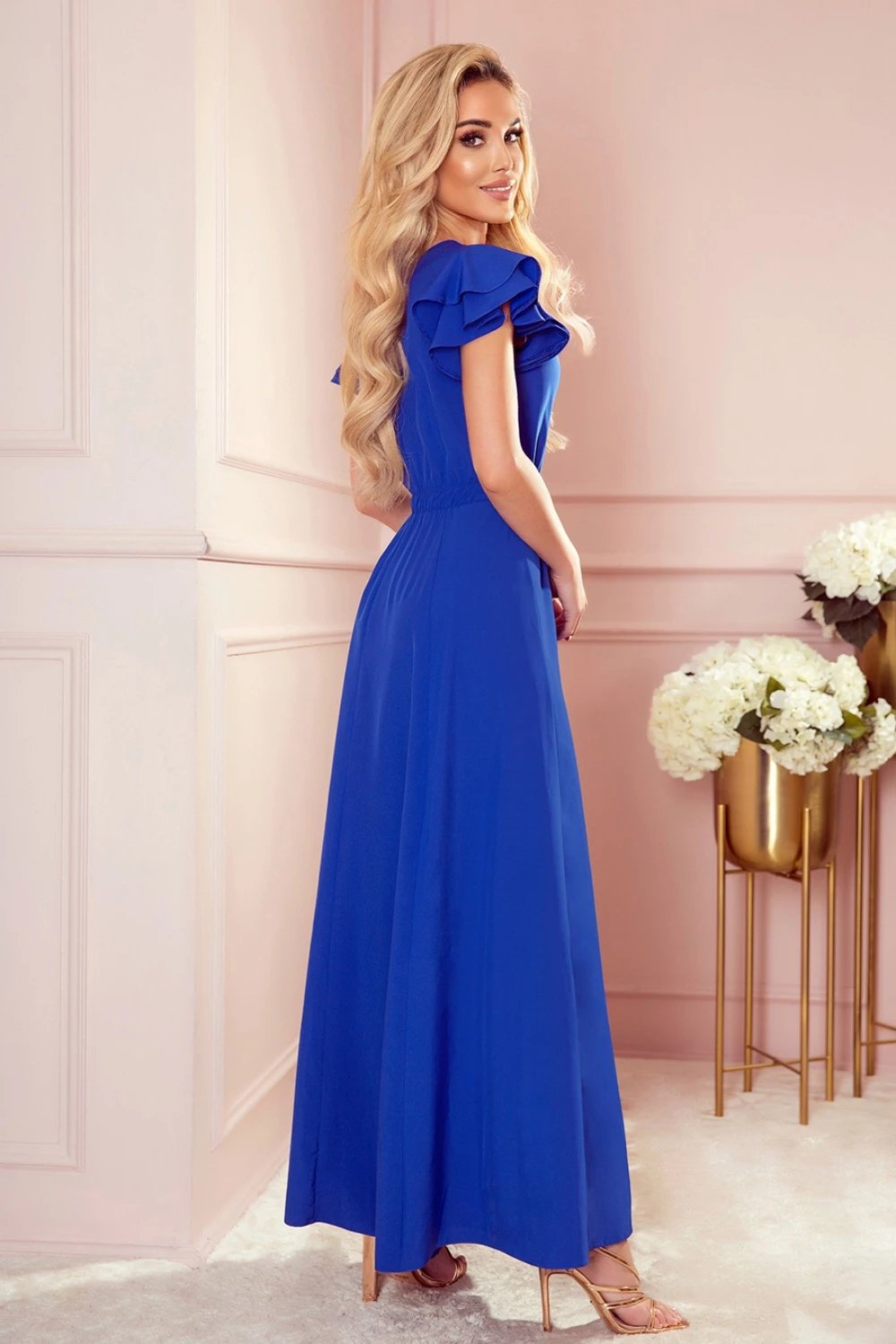 Fustan kokteji Numoco 167034, blu