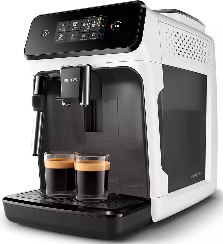 Makina për Espresso Philips Series 1200, EP1223/00, me bluarës qeramik - Bardhë e Zi