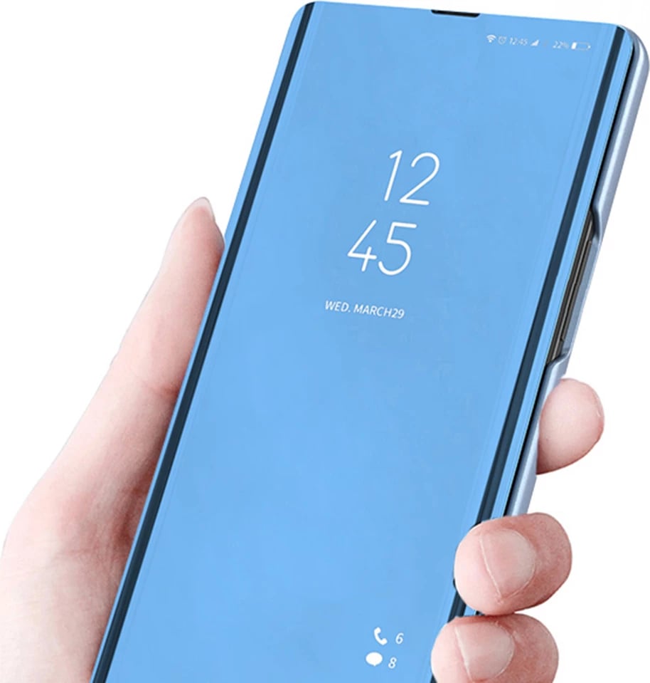 Mbështjellës Hurtel Clear View Case për Samsung Galaxy A24 4G, me kapak, Rozë