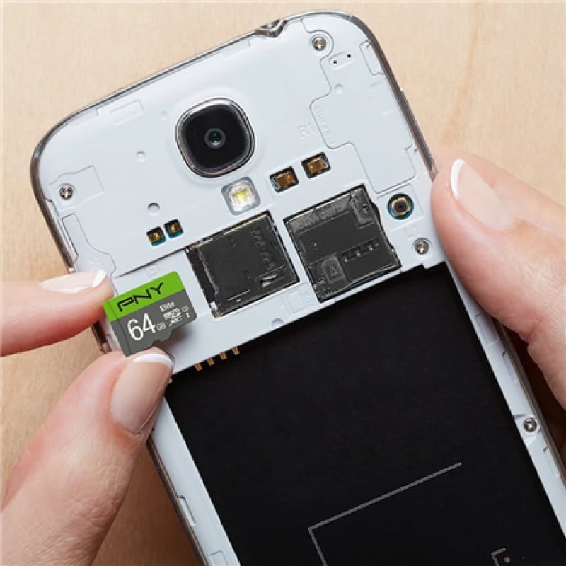 Kartelë memorie PNY Elite 64GB microSDXC Class 10 U1, gjelbër/gri