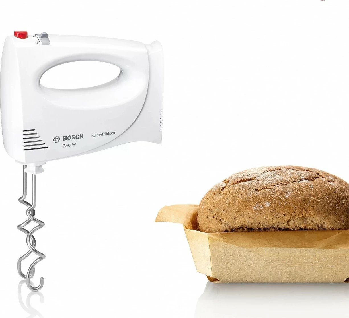 Mikser dore Bosch MFQ3030, 350 W, 4 shpejtësi, Bardhë/Kuq