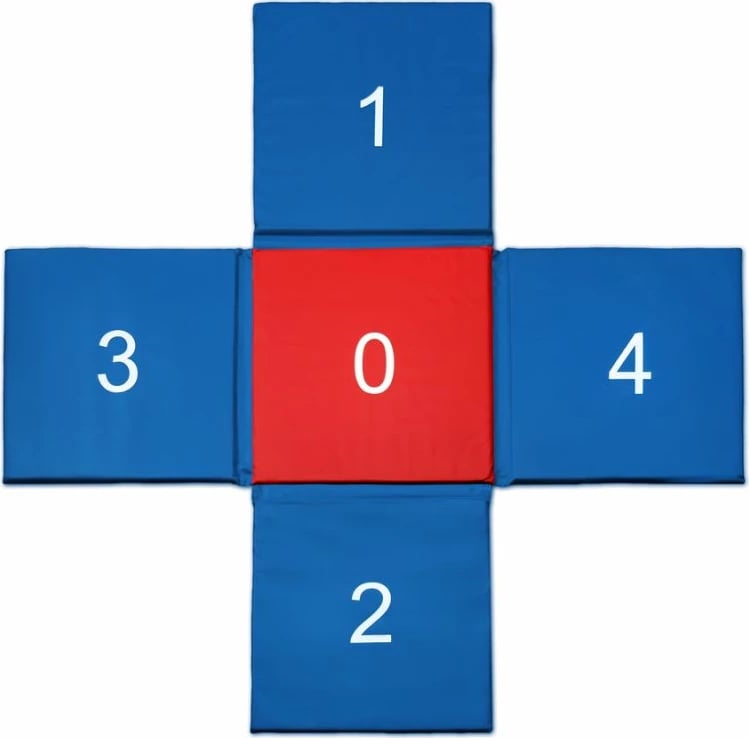 Dyshek palosës SMJ për të gjitha moshat, kuqe-blu