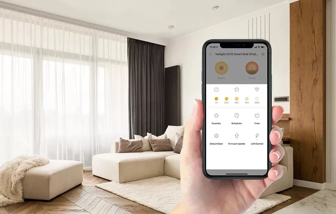 Llambë e mençur Yeelight YLDP004 W1 GU10 Wi-Fi, 4 copë