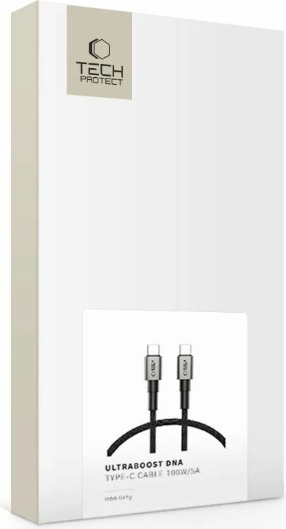 Kabllo USB-C Tech-Protect UltraBoost DNA, 50cm, Gri Kabllo USB-C Tech-Protect UltraBoost DNA, 50cm, Gri