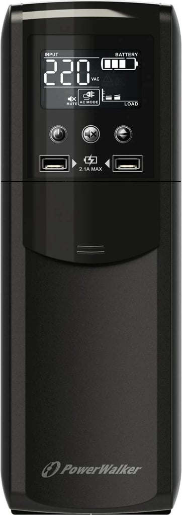 UPS PowerWalker VI 1000 CSW, 1 kVA, 6000 W, 4 dalje AC, E zezë