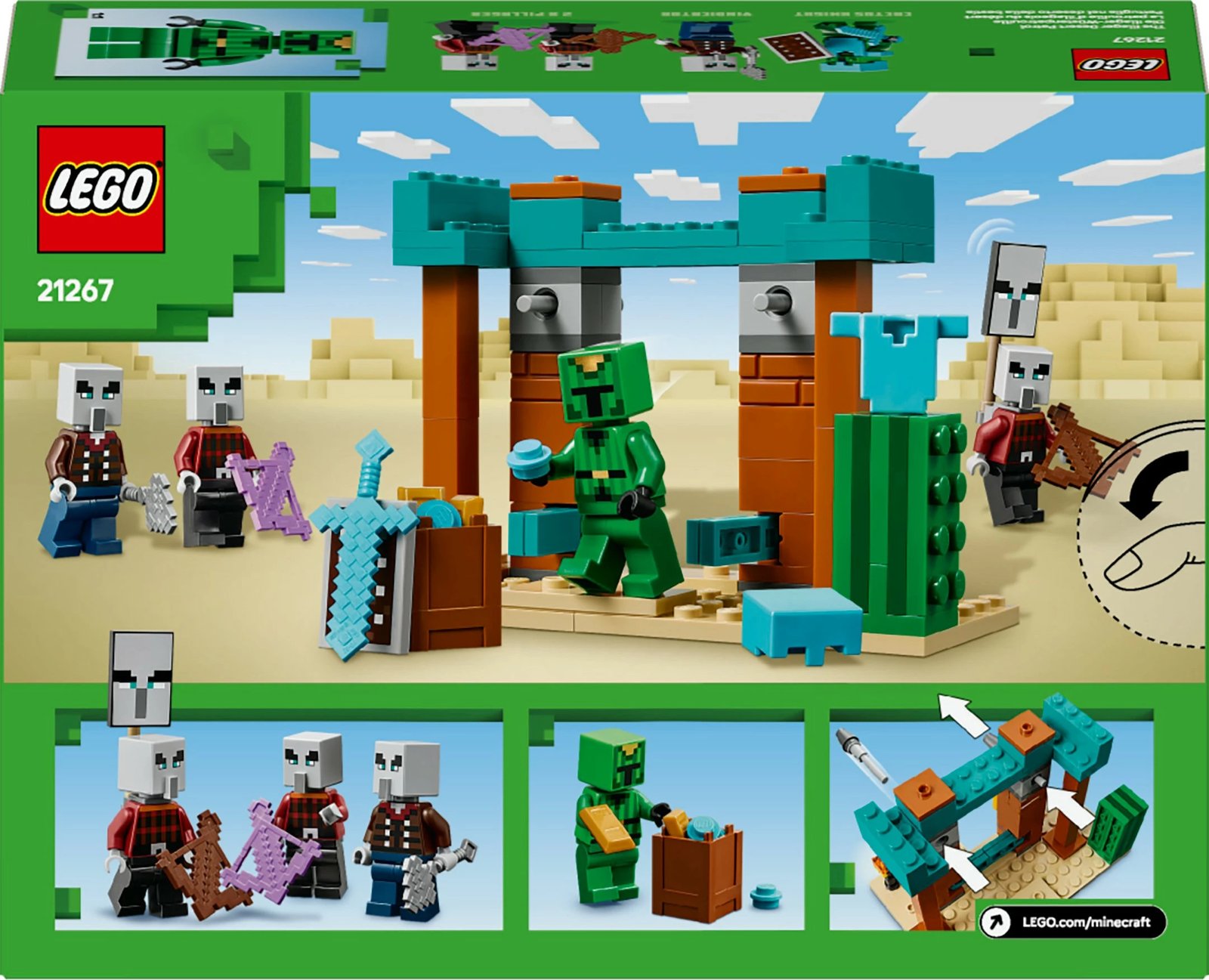 Set ndërtimi LEGO Minecraft 21267, 105 pjesë, shumëngjyrësh