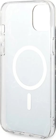 Mbështjellës Guess Marble Collection me MagSafe dhe karikues wireless për iPhone 14 Plus, 6.7", i zi, set
