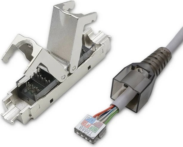Konektor RJ-45 STP pa vegla Qoltec 54540, CAT6, për rrjet, i mbrojtur