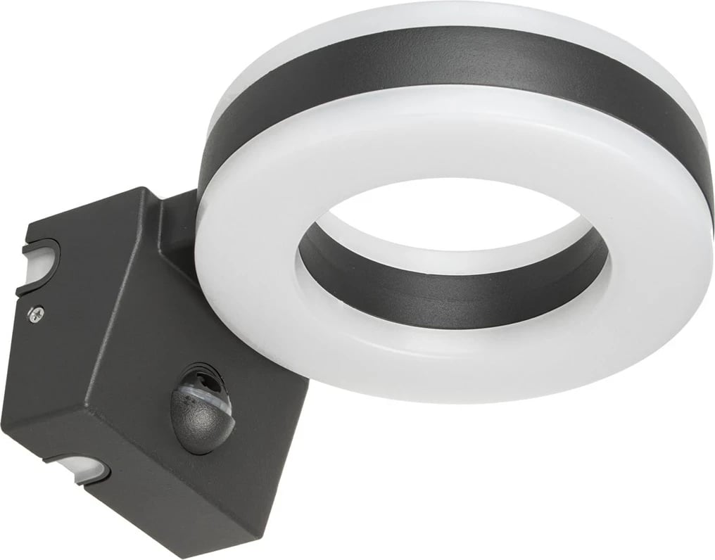 Dritë LED Maclean, e montuar në mur, me sensor PIR, 20W, 1700lm, IP65, Neutral White 4000K, Gri
