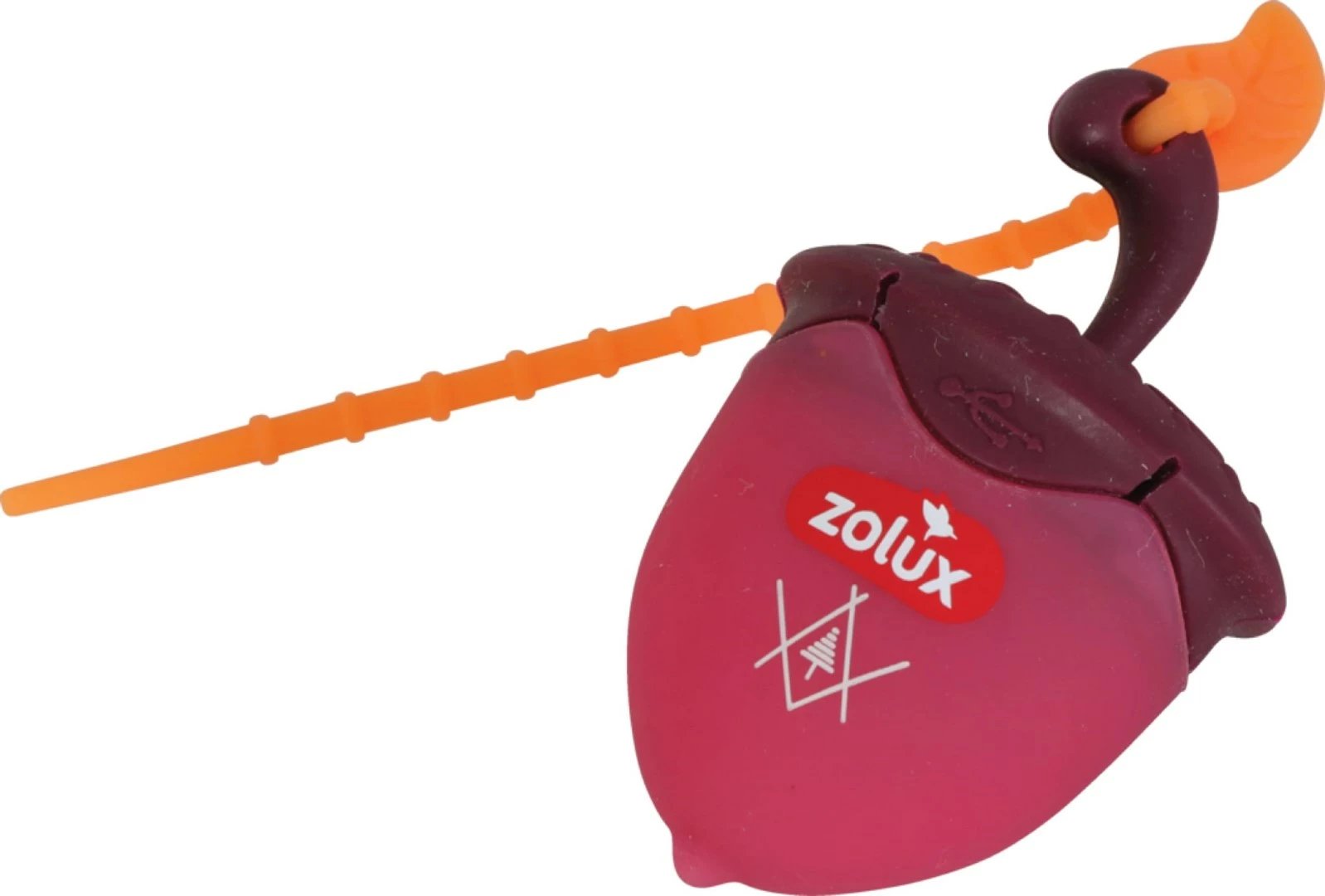 Varëse ndriçuese ZOLUX BIVOUAK për qafore, LED USB, e kuqe