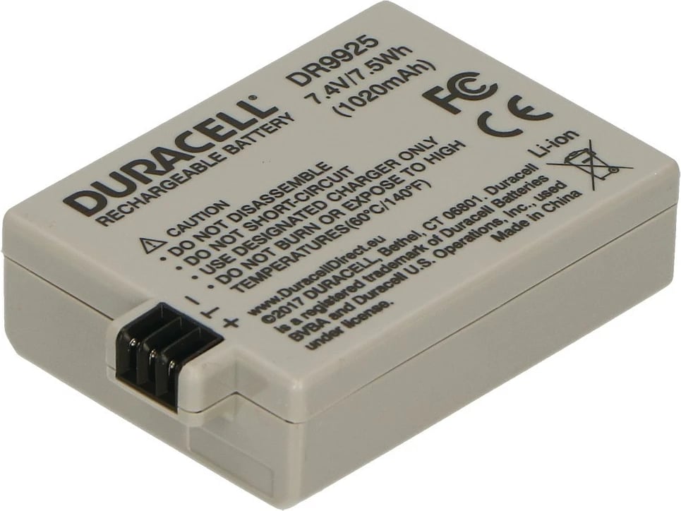 Bateri për kamera Duracell, zëvendëson Canon LP-E5, Gri