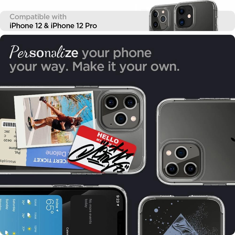 Mbështjellës Spigen Ultra Hybrid për iPhone 12 / iPhone 12 Pro, Transparent
