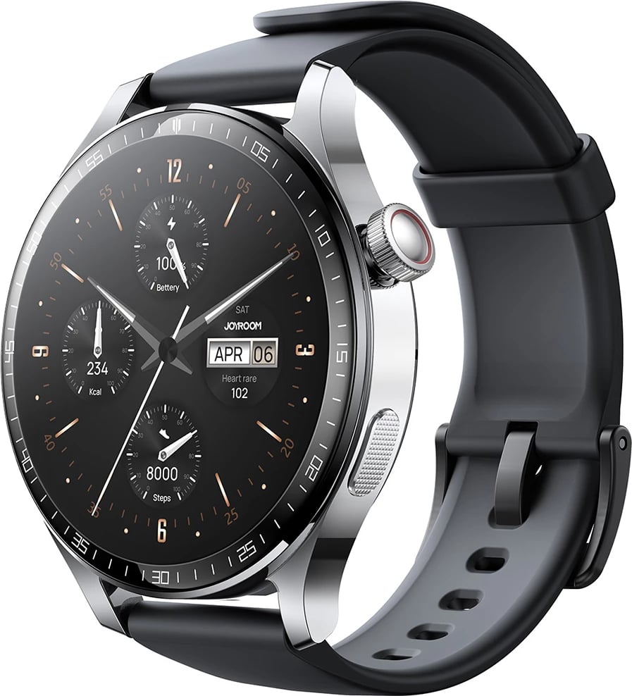 Smartwatch Joyroom JR-FC2 Pro, 1.46", Bluetooth, 350mAh, argjendtë, me rripa lëkure dhe silikoni