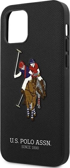 Mbështjellës U.S. Polo Assn. Polo Embroidery për iPhone 12/12 Pro 6.1", i zi