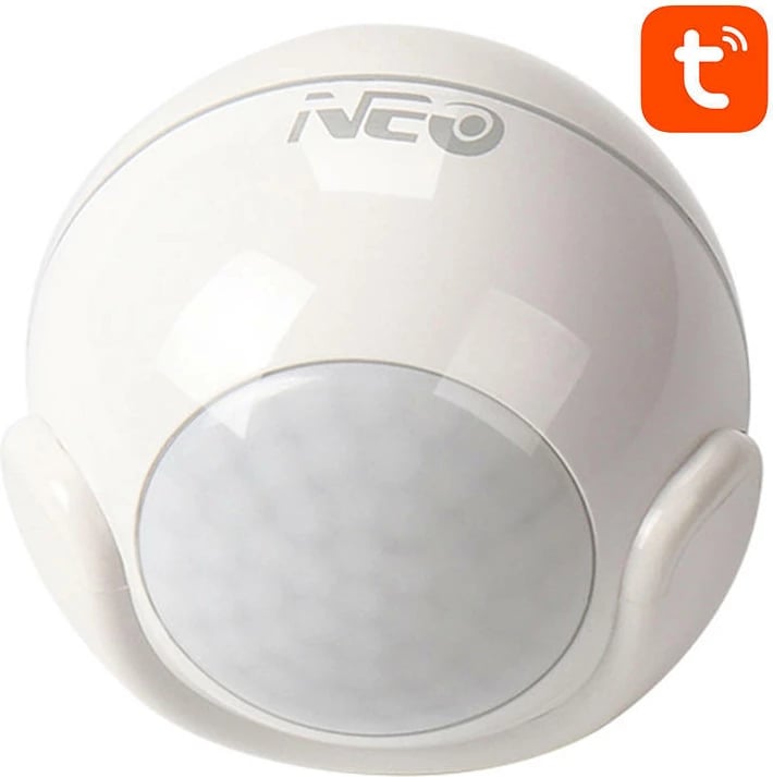 Sensor lëvizjeje Neo NAS-PD01W, Wi-Fi, Tuya Smart Life, i bardhë