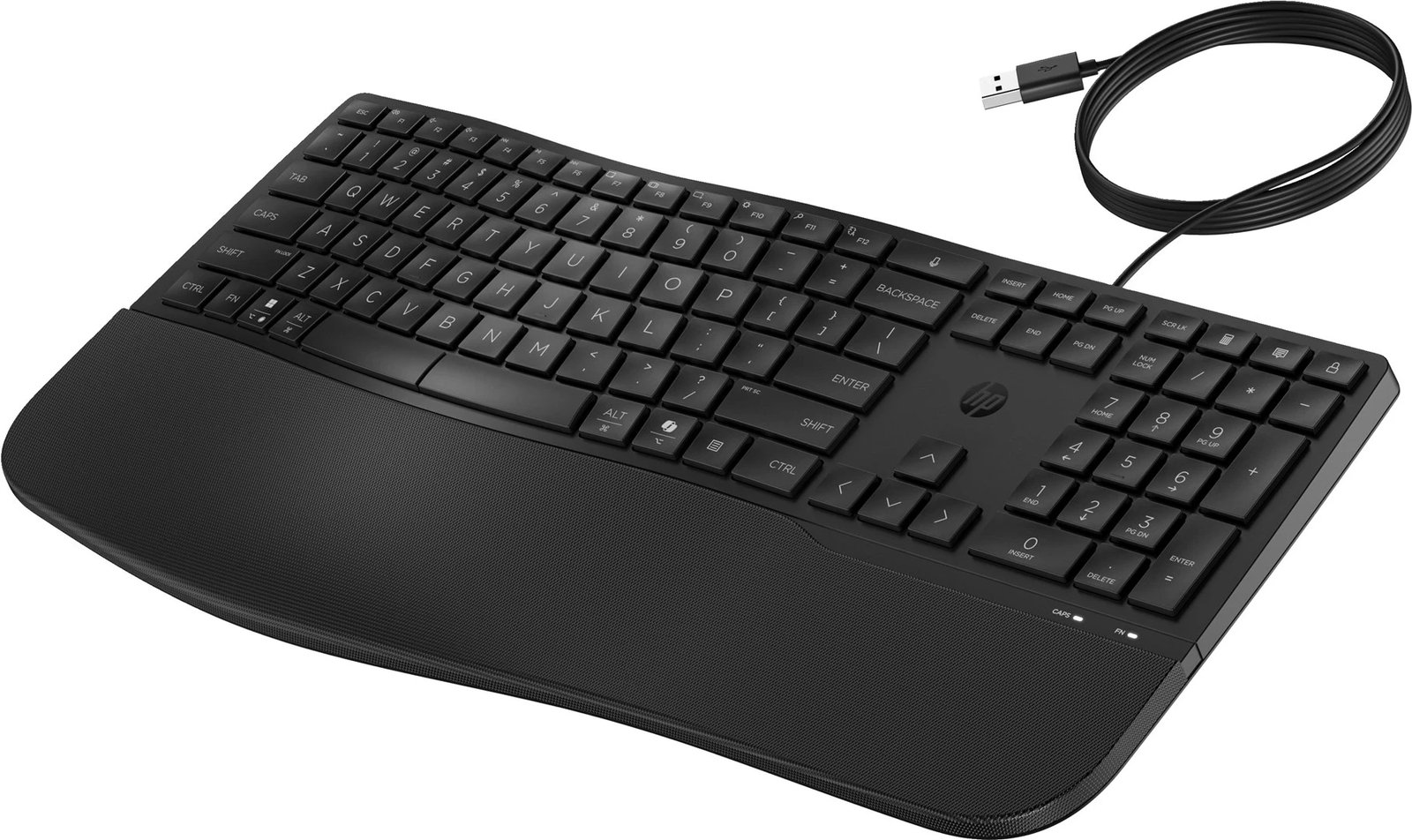 Tastierë HP 485 Comfort me kabllo, Full-size, Membranë, USB, e zezë