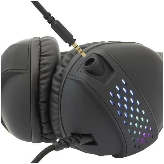 Kufje gaming White Shark GH-2140 Ox, RGB, me mikrofon të ndashëm, të zeza