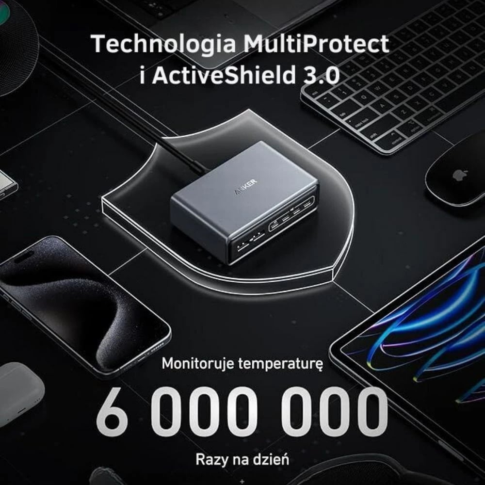 Karikues Anker Prime GaN 2x USB-A 4x USB-C PD 200W, Zi