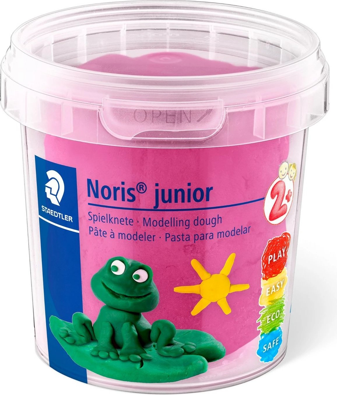 Plastelinë STAEDTLER 813F SLE, 4 ngjyra neon, kavanoz plastik