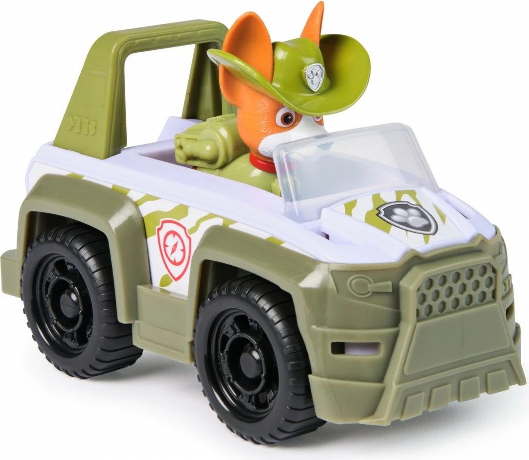 Lodër Paw Patrol Spin Master Tracker Jungle Cruiser, plastikë, e gjelbër/e bardhë