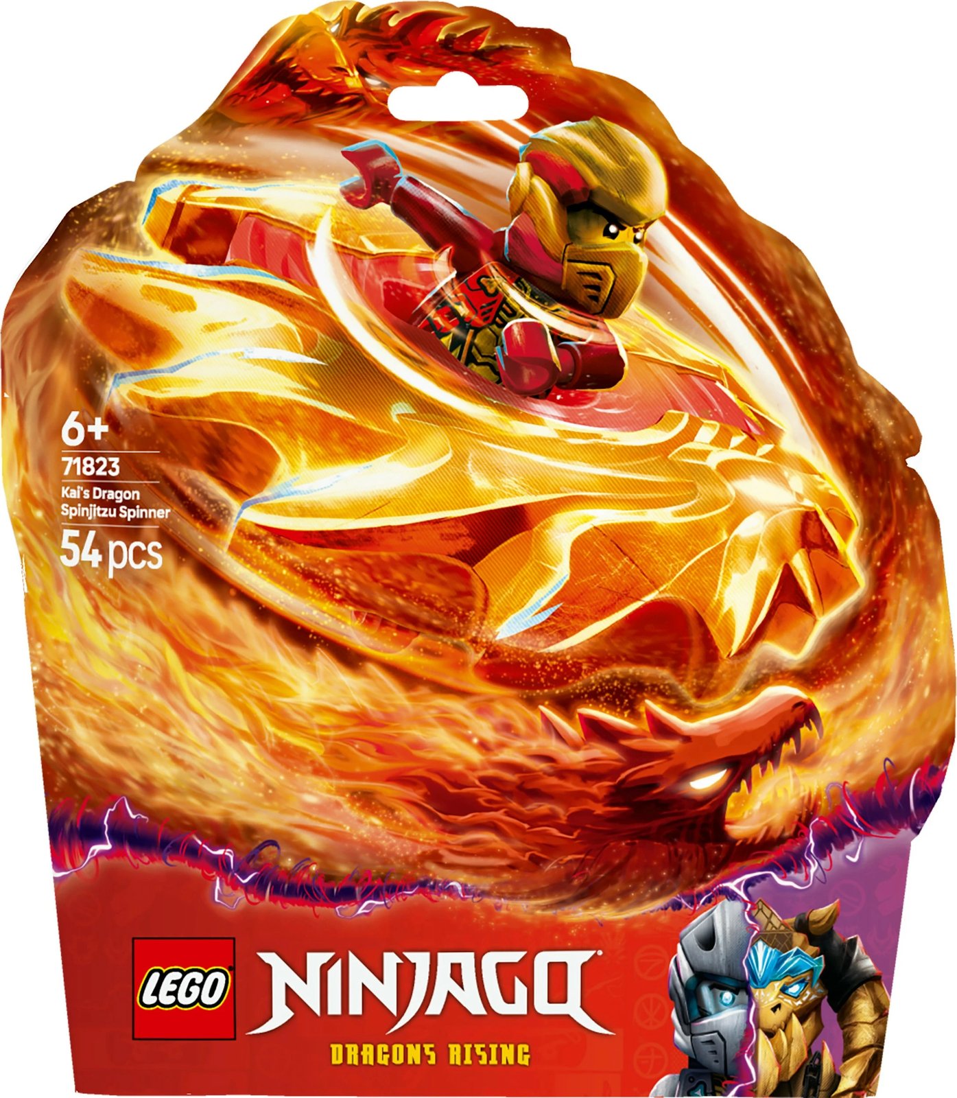 Set ndërtimi LEGO Ninjago 71823 Kais Drachen-Spinjitzu-Spinner, 54 pjesë, multikolor