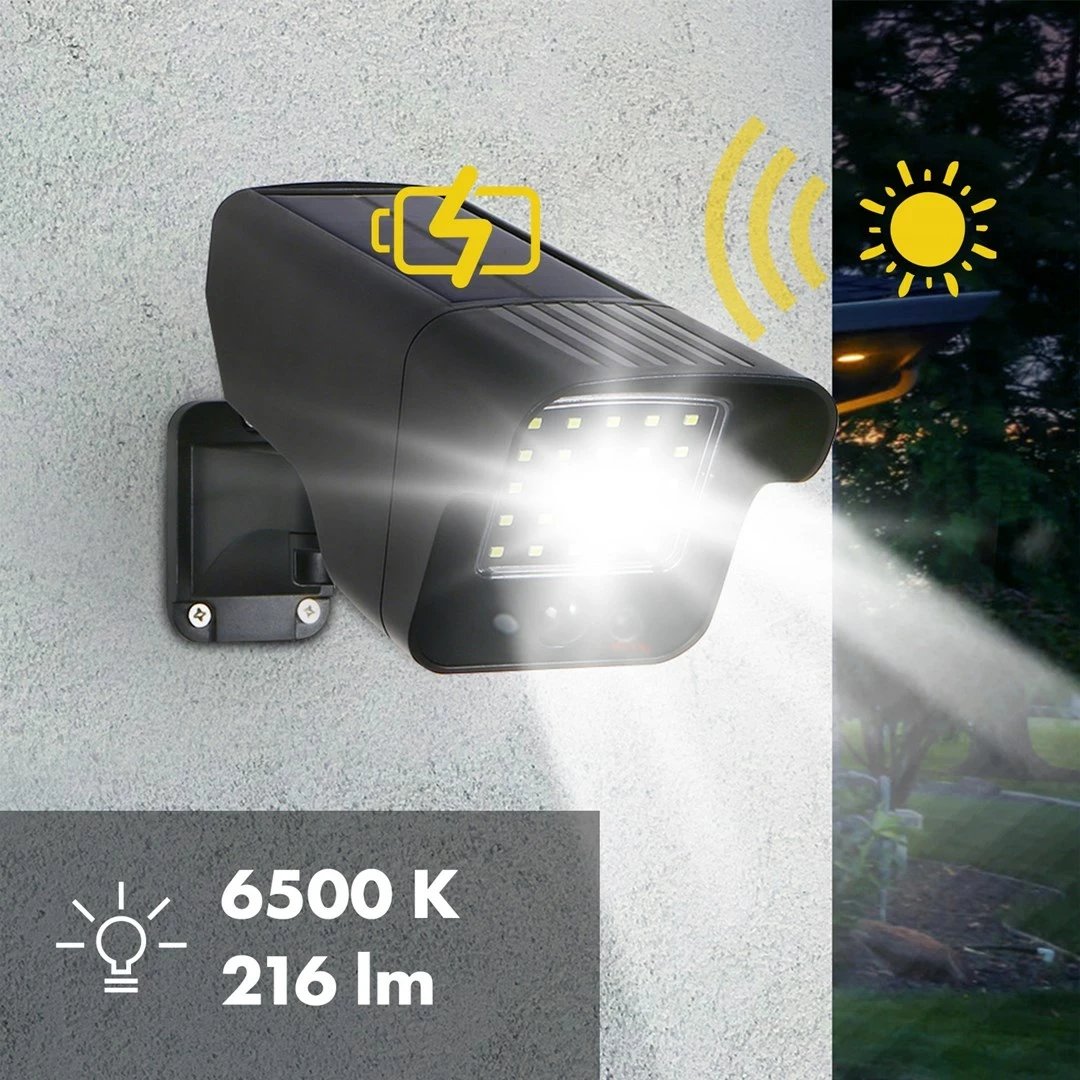 Kamerë false Maclean SOL1803S, LED me sensor lëvizjeje, IP65, E zezë Kamerë false Maclean SOL1803S, LED me sensor lëvizjeje, IP65, E zezë