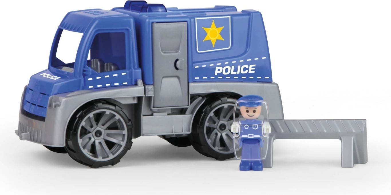 Set lodër makinë policie Lena Truxx me aksesorë, plastikë, blu/argjendtë Set lodër makinë policie Lena Truxx me aksesorë, plastikë, blu/argjendtë