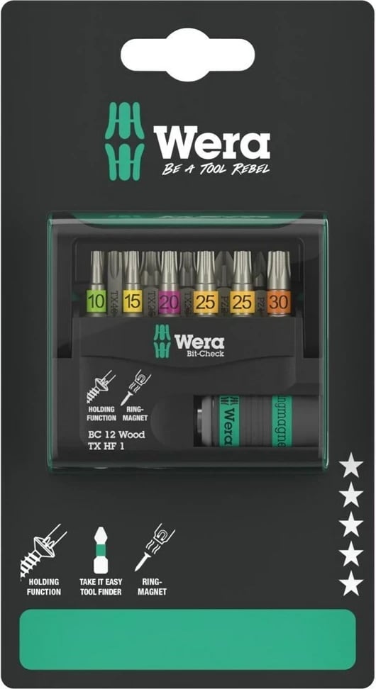 Set bitash Wera 05073641001, 10 copë