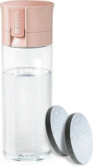 Shishe me filtër BRITA Vital 0.6L, pastel pjeshke, 2 copë