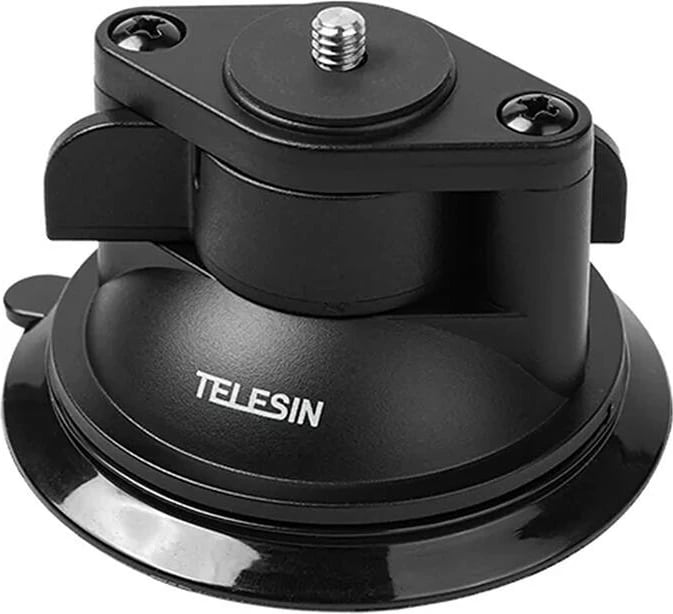 Set bazë magnetike dhe me vakum për kamera sportive Telesin MAG-003, për Insta360 GO 3, e zezë