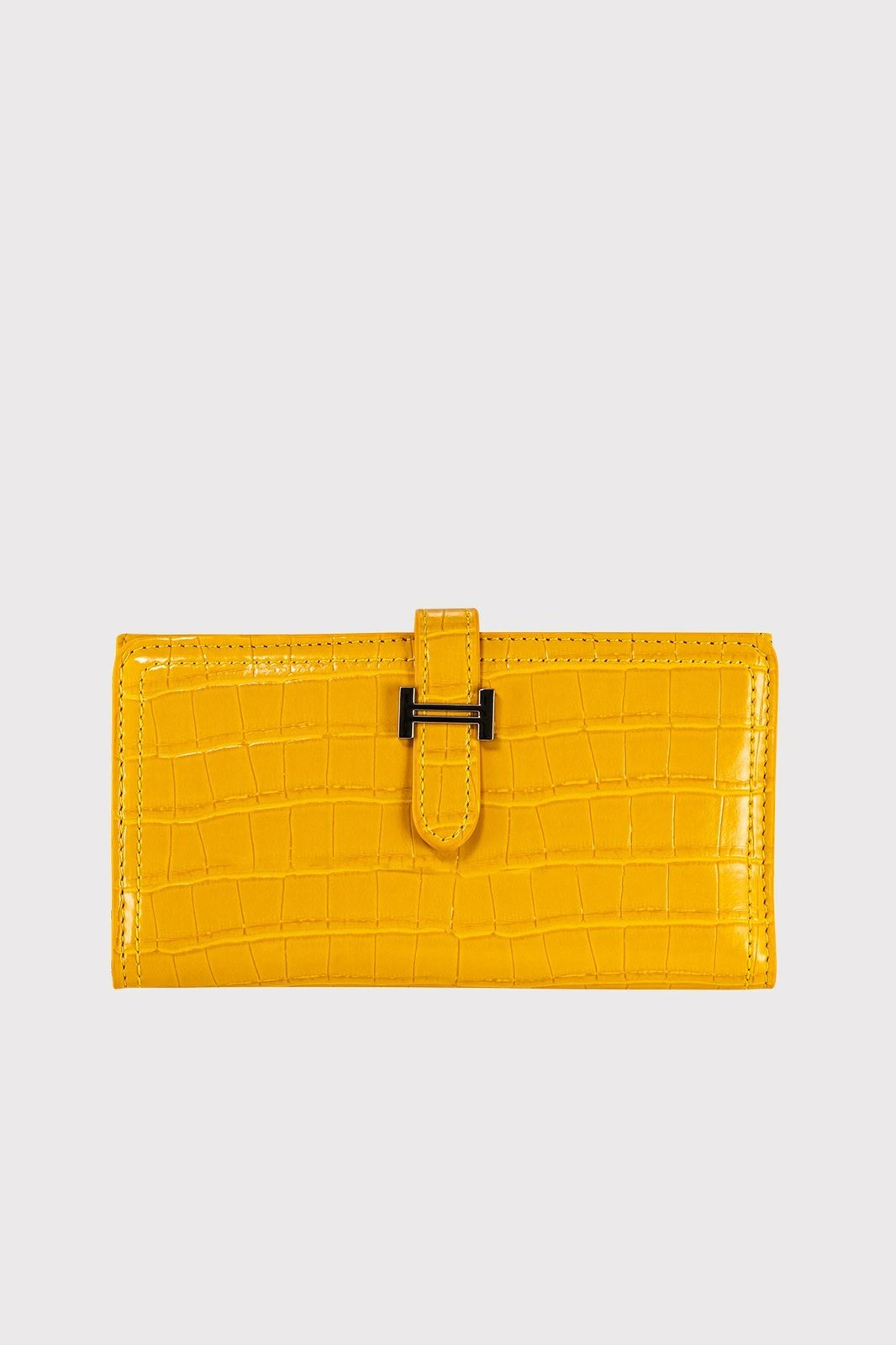 Portofol për gra, Astana - Croco, ngjyrë e verdhë, Zoozie Bags
