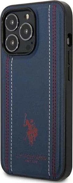 Mbështjellës US Polo Assn. USHCP14XPFAV për iPhone 14 Pro Max 6.7", lëkurë sintetike, navy