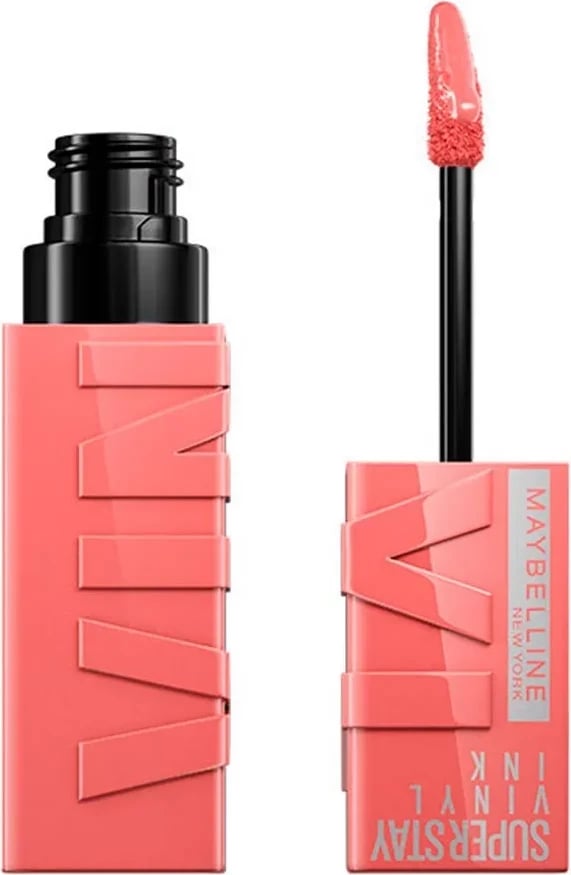 Buzëkuq i lëngshëm Maybelline Superstay Vinyl Ink 100-Charmed 4.2ml rozë