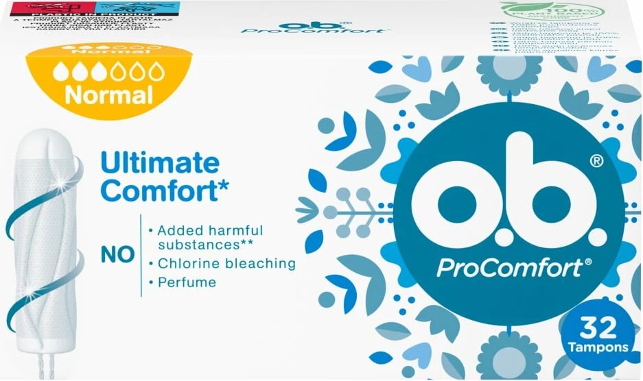 Tampona për femra O.B. ProComfort Normal, 32 copë