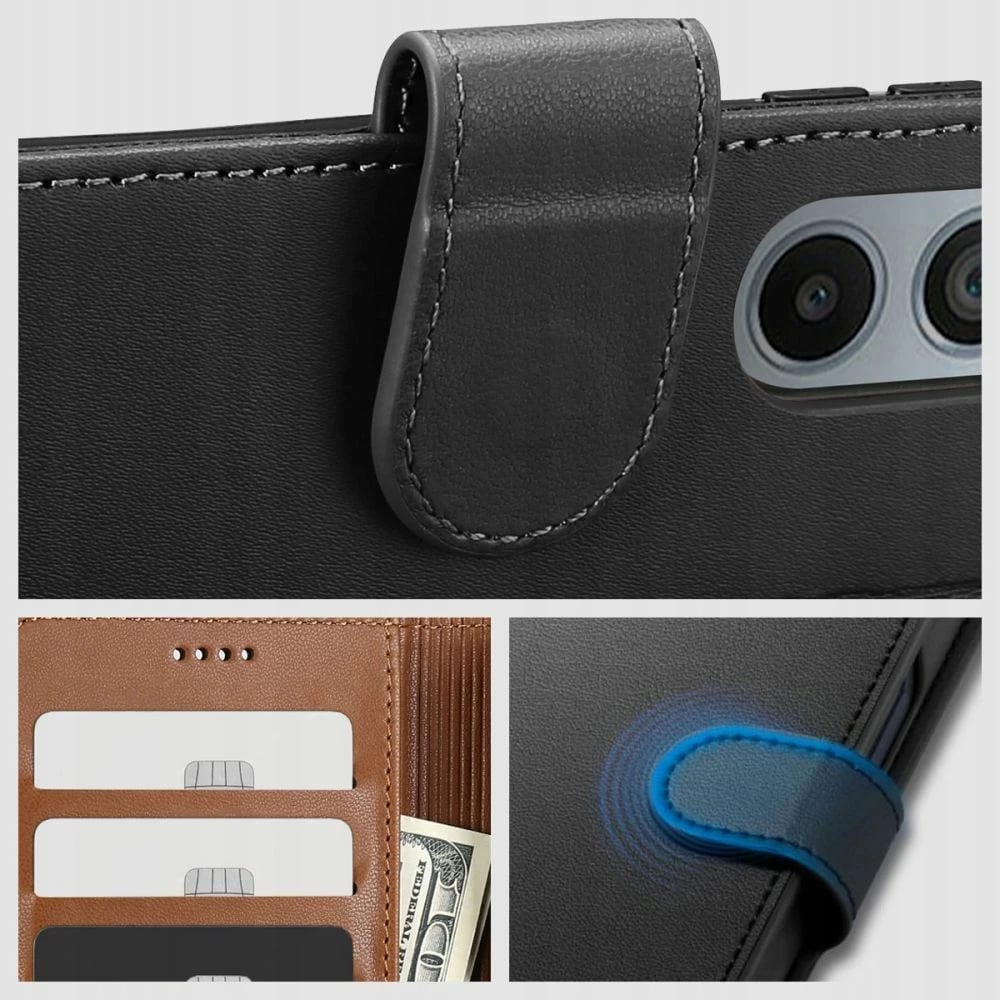 Mbështjellës portofol Tech-Protect për Xiaomi Redmi 12C, eko lëkurë, i zi Mbështjellës portofol Tech-Protect për Xiaomi Redmi 12C, eko lëkurë, i zi