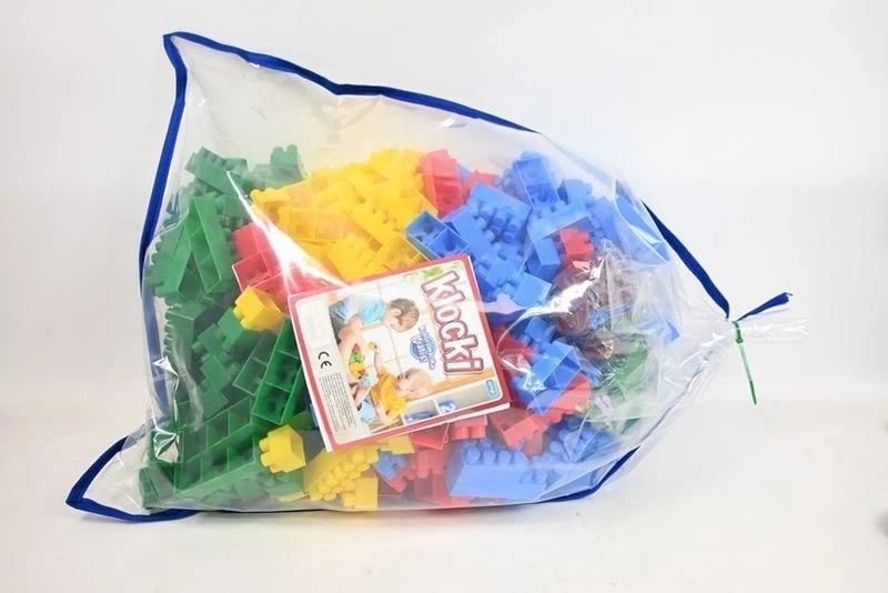 Set blloqe plastike ndërtimi për fëmijë, 400 copë, shumëngjyrëshe