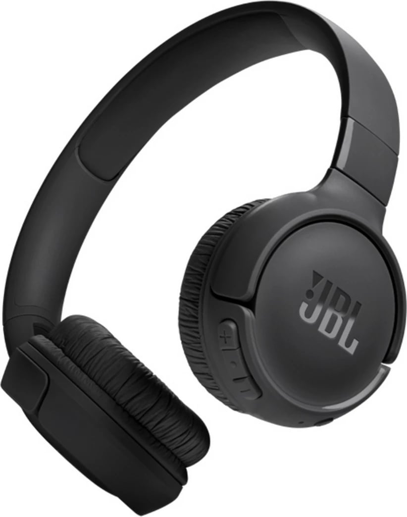 Kufje JBL Tune 520BT JBLT520BTBLKEU pa tela Bluetooth on-ear me mikrofon të zeza