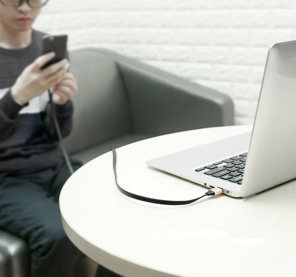 Kabllo Baseus Nimble CATMBJ-01, USB në USB-C, 0.23m, e zezë