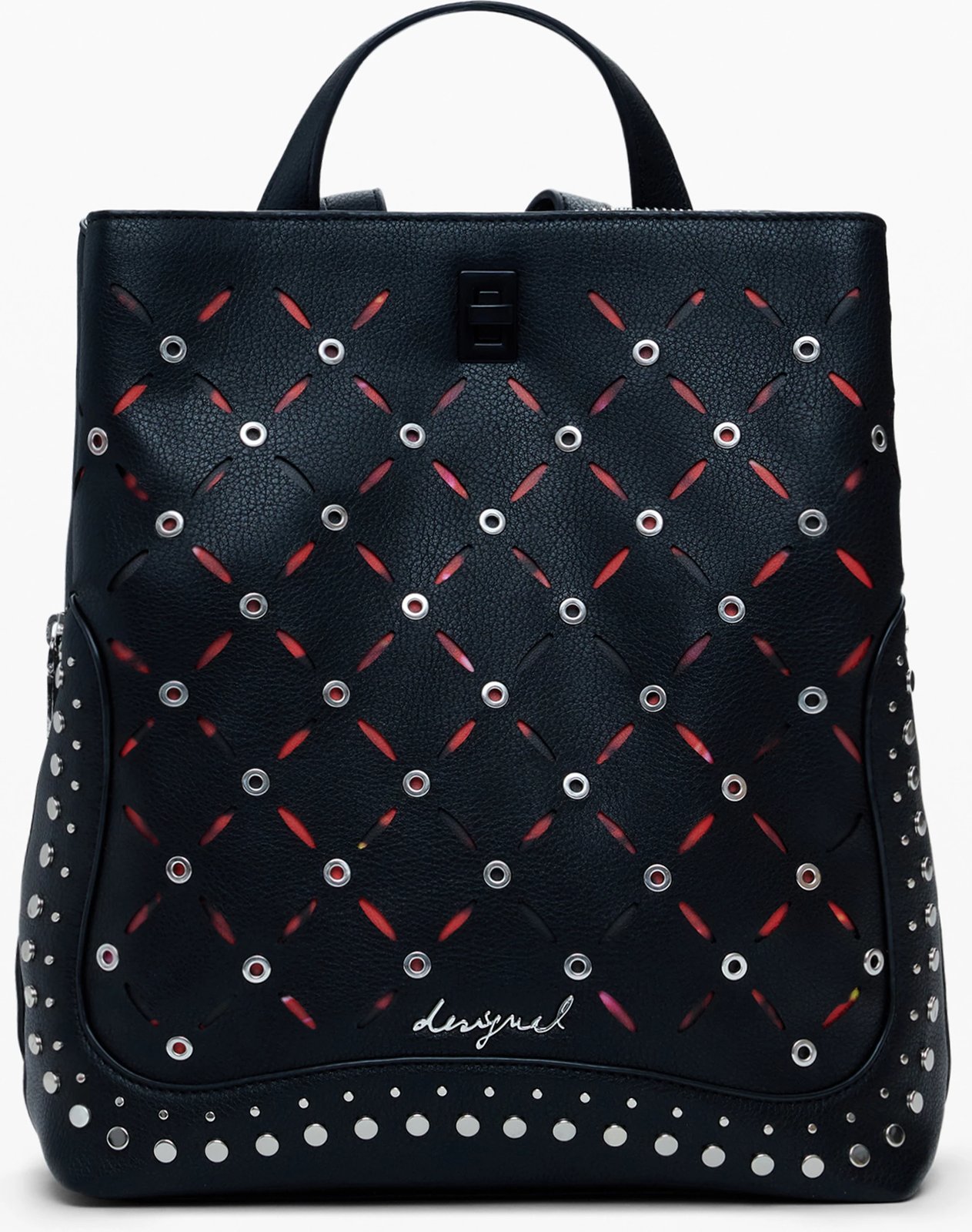 Shpinore DESIGUAL Yankee Metal Patch Sumy Mini Backpack femra e zezë