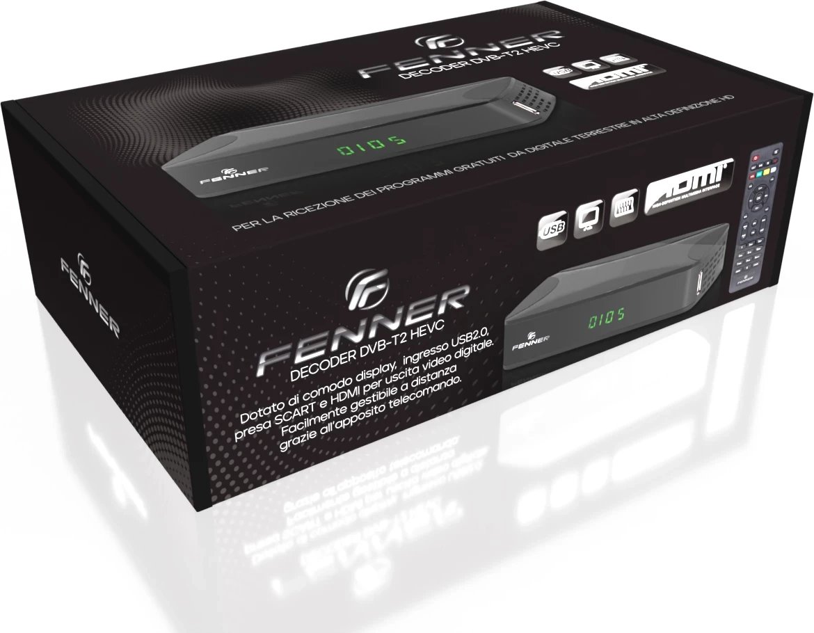 Dekoder Fenner FN-GX1 HD DVB-T2/HEVC USB 2.0 i zi