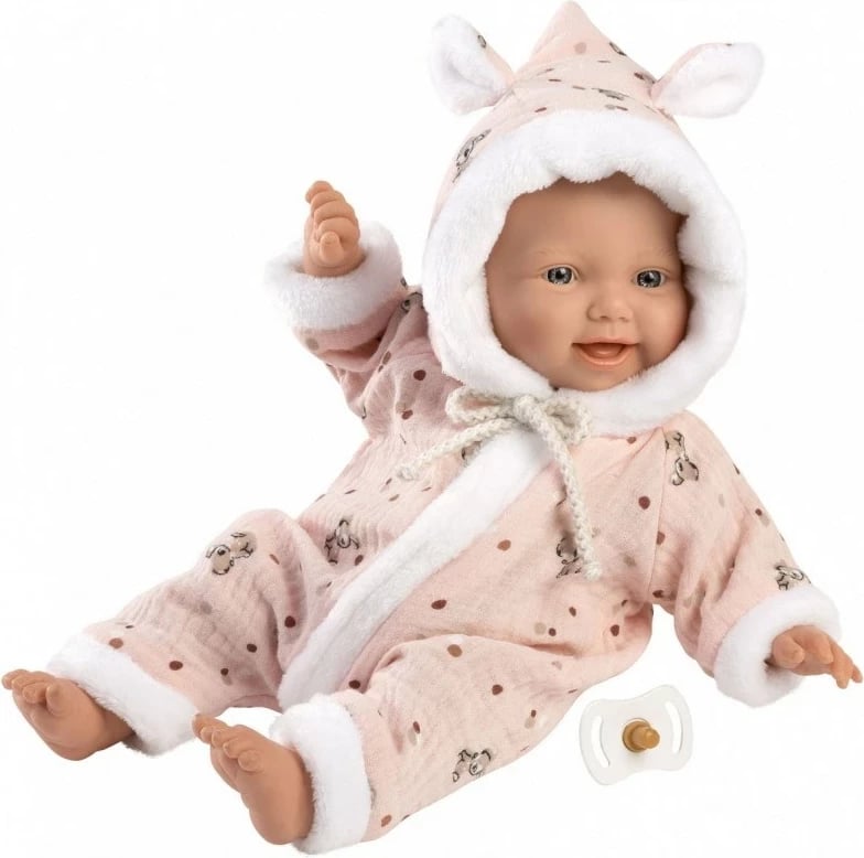 Lodra bebe Llorens me bark, 31cm, Rozë