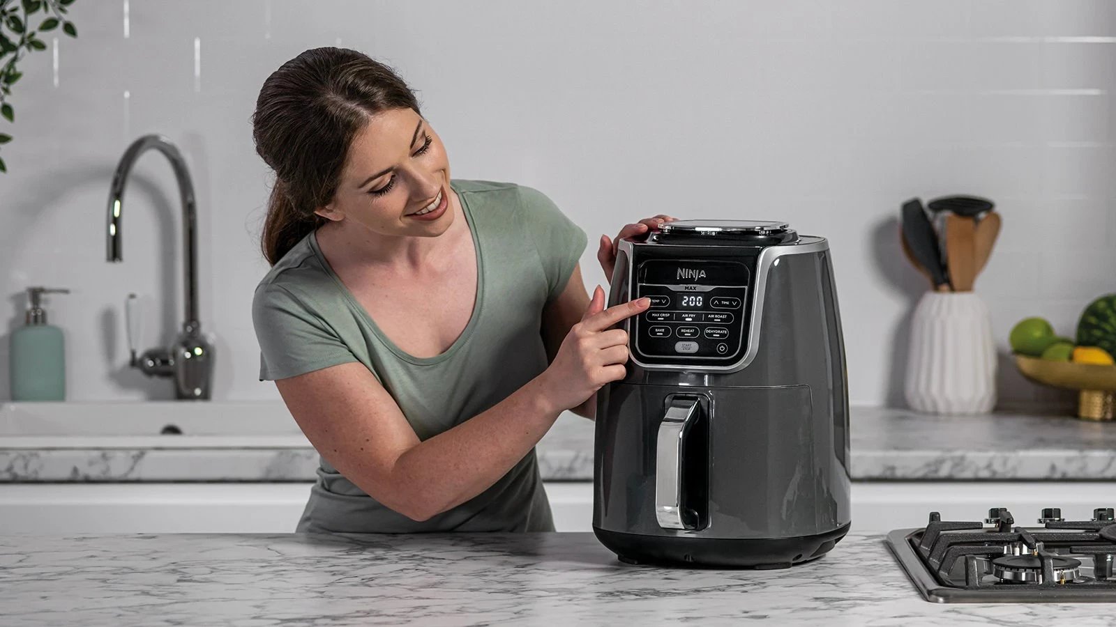 Fritezë ajri Ninja AF160, 5.2 L, 1750 W, Gri