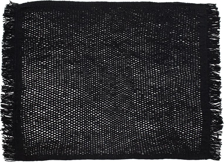 Çati për shezlong, macrame, ngjyrë e zezë, 2x2m
